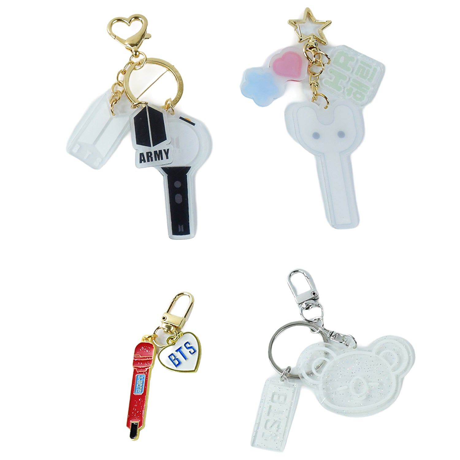 Cute Acrylic And Metal Keychains (1 Pc Mix Design)