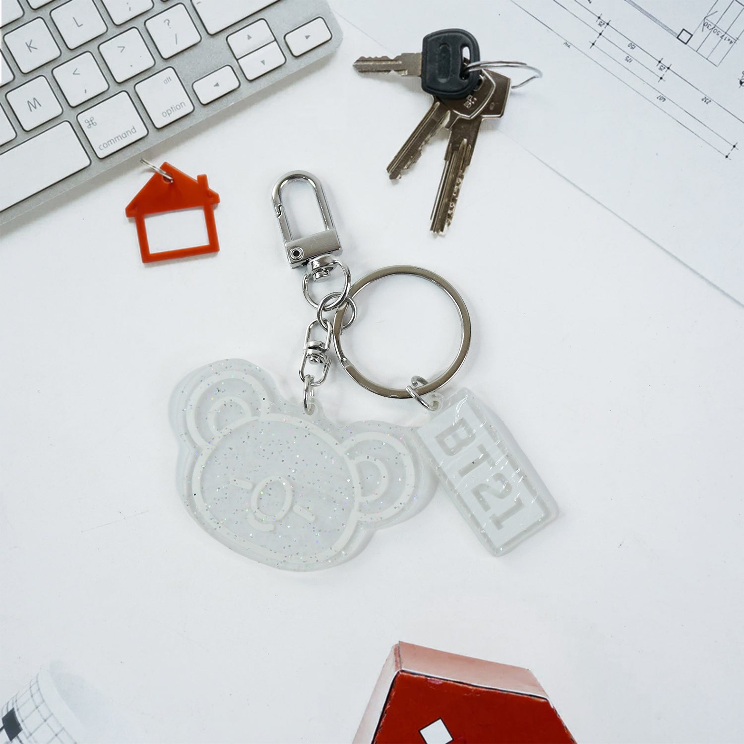 Cute Acrylic And Metal Keychains (1 Pc Mix Design)