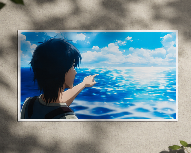 EREN YEAGER | AOT | HIGH QUALITY POSTER | A4 | SHIINE FINISH | WALLMAN